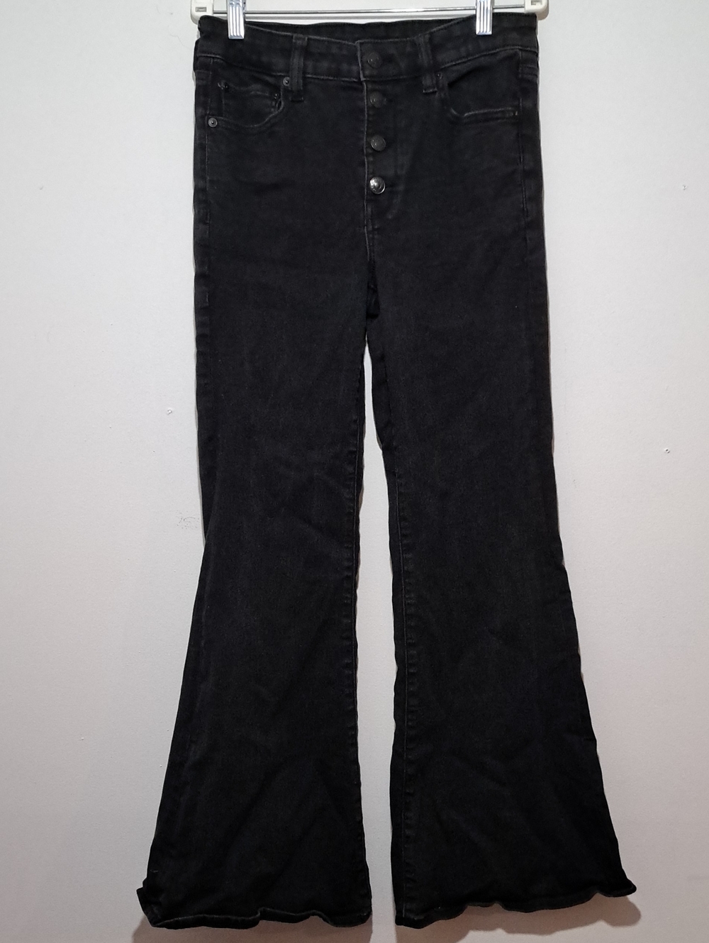 American Eagle Outfitters Black Flared Wide-Leg Jeans